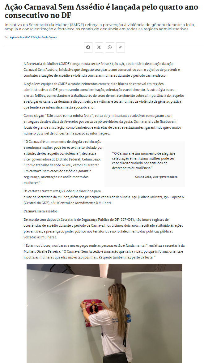 Ação Carnaval Sem Assédio